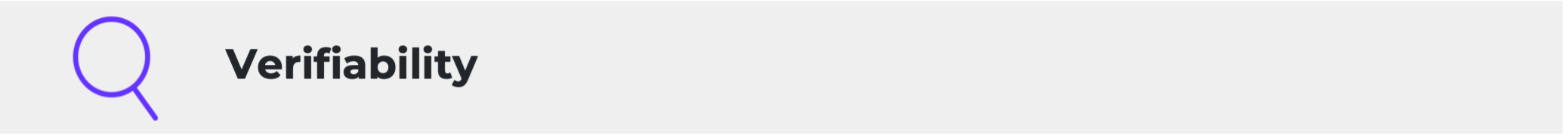 Verifiability